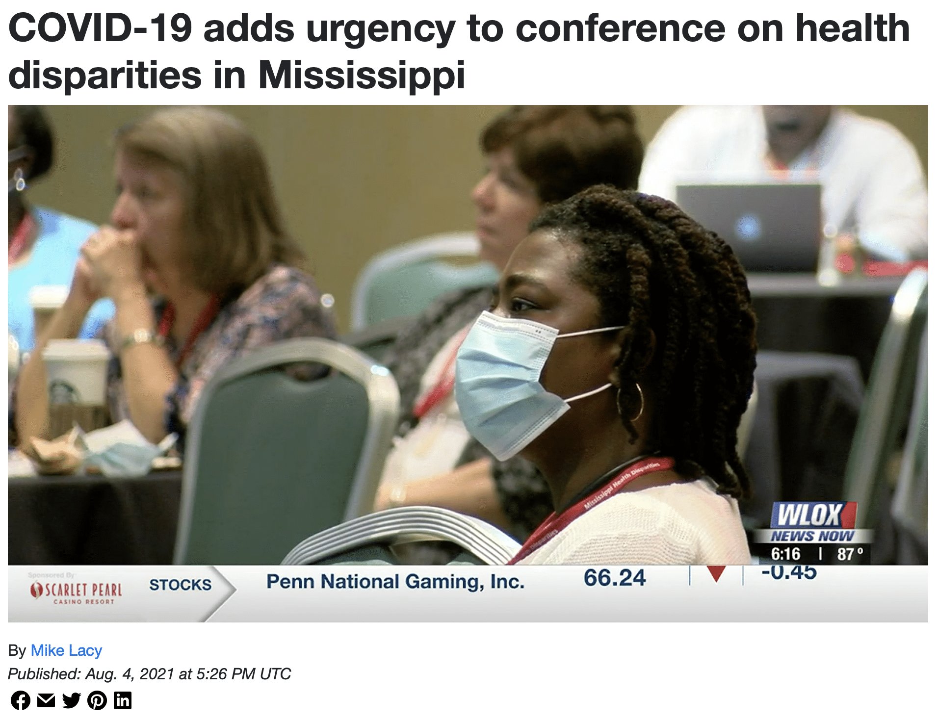 WLOX covers Mississippi Health Disparities Conference 2021